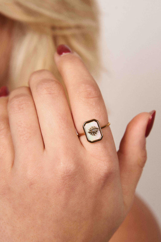 Anillo SHIRA BLANCO - Samui Collection