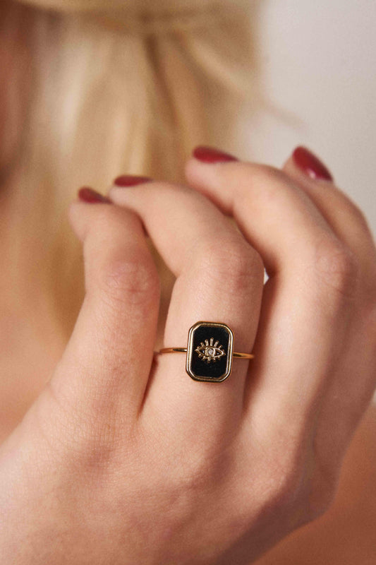 Anillo SHIRA NEGRO - Samui Collection